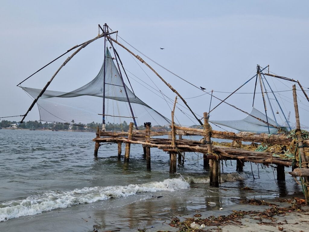 Chinese fishing nets Fort Kochi - Kohti avaraa maailmaa