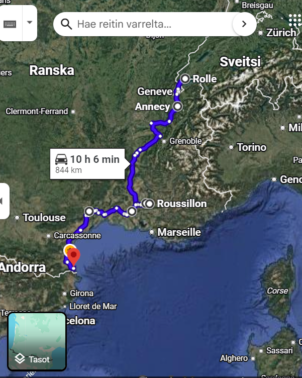 Road Trip Espanjaan Google Maps kartta3