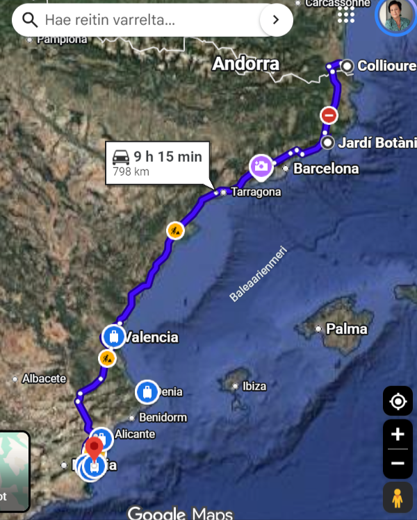 Road Trip Espanjaan Google Maps kartta4